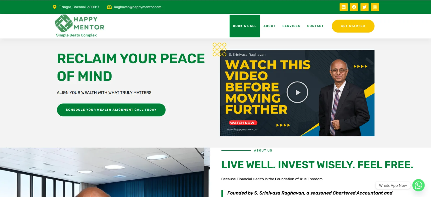 Happy Mentor website homepage