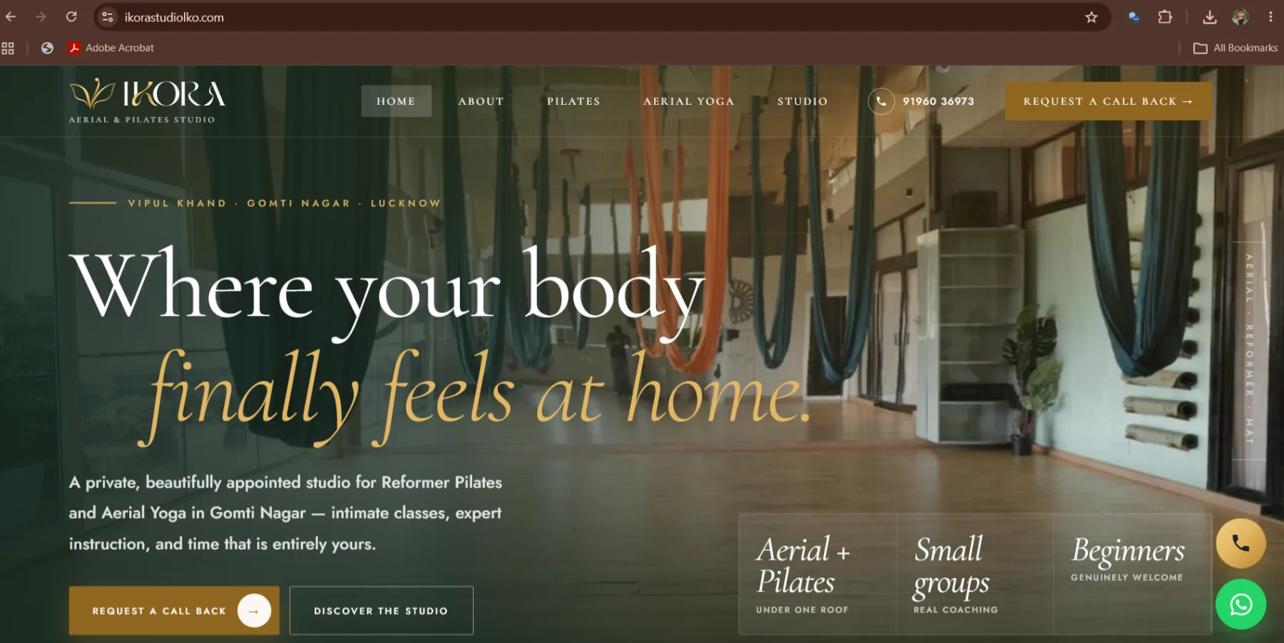 IKORA website homepage