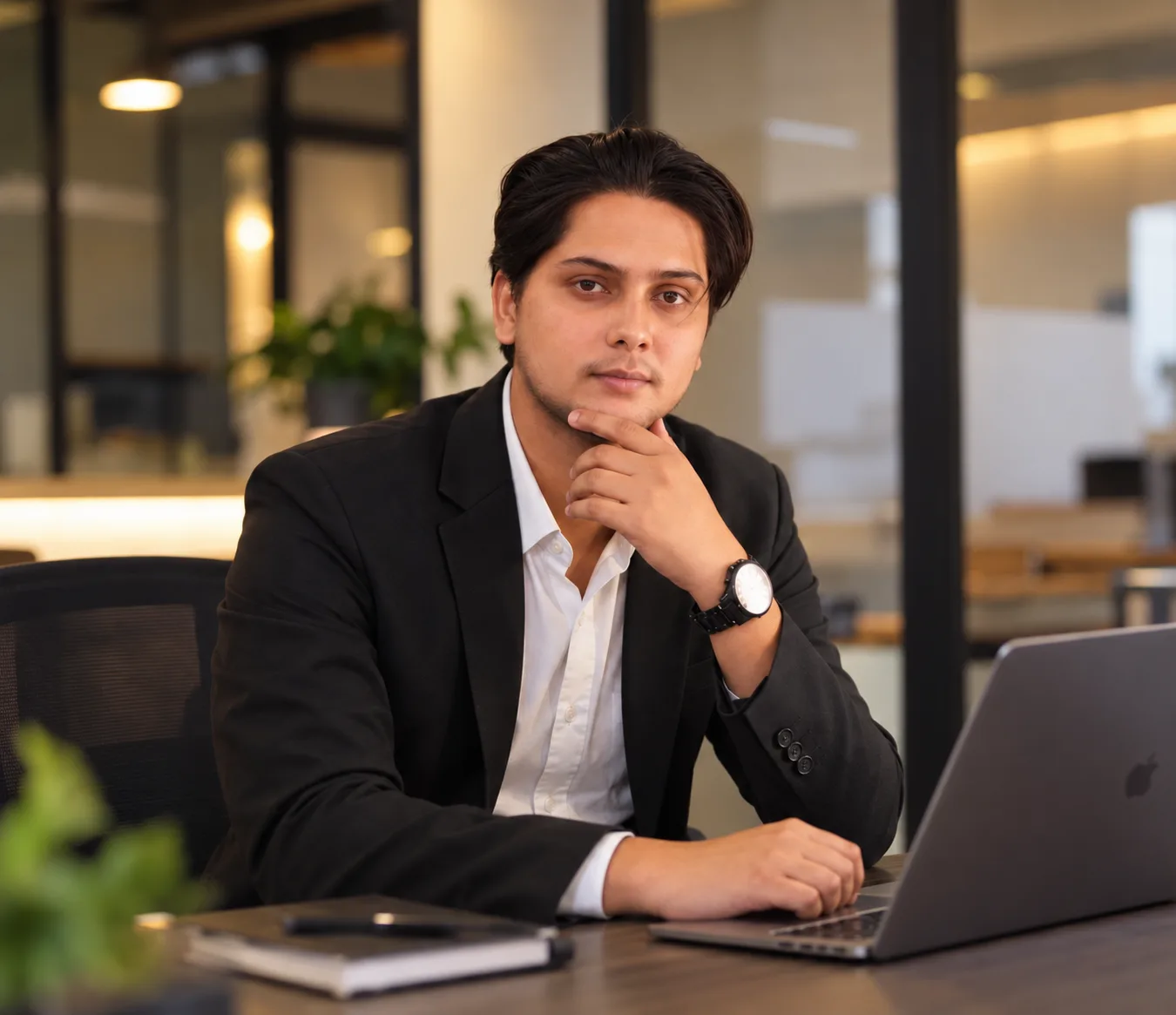 Utkarsh Rai at his desk